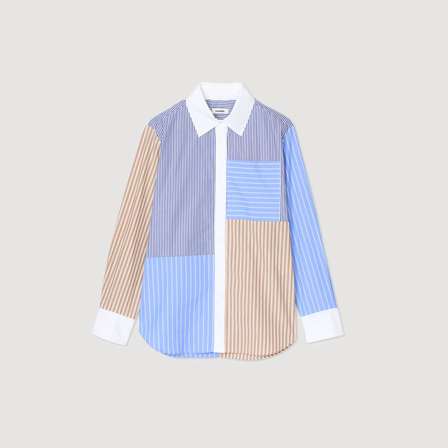 Camicia a righe mix stampe a righe