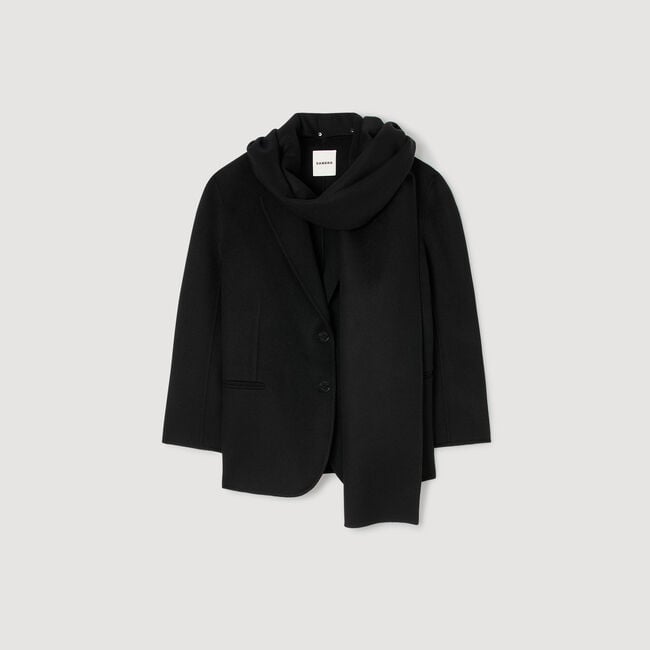 Cappotto corto con sciarpa