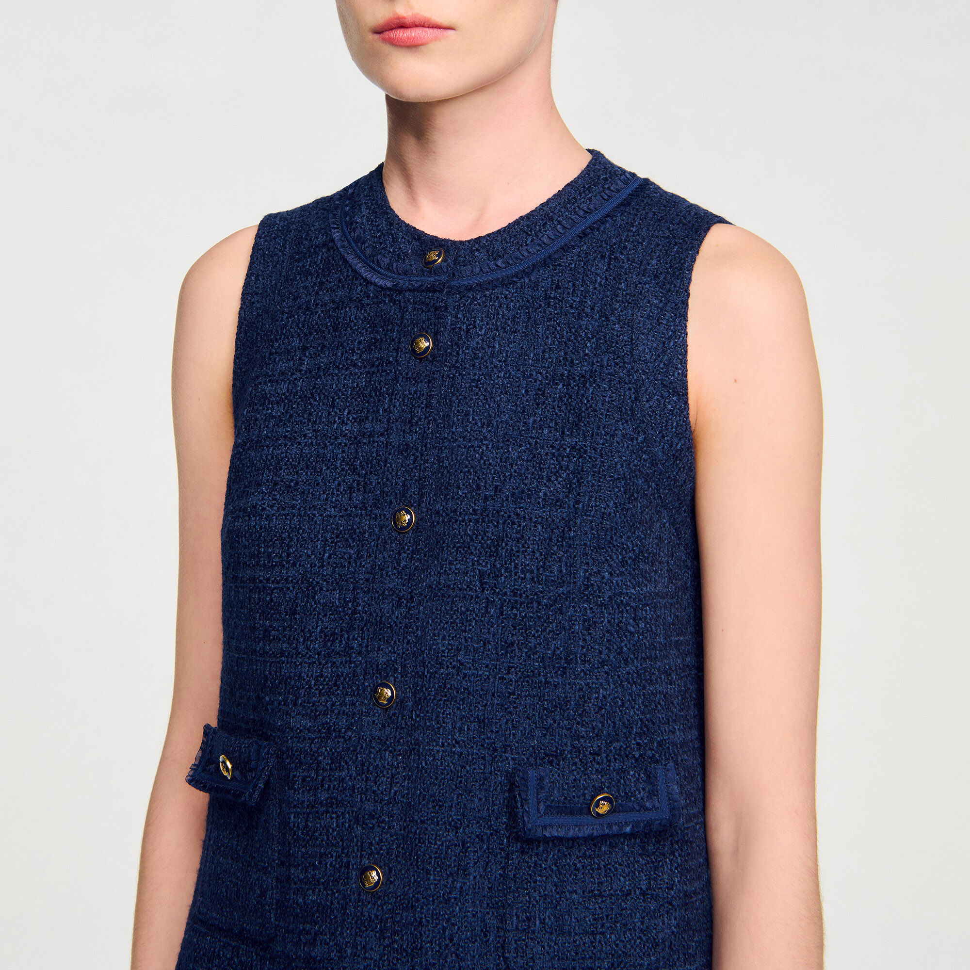 Abito corto in tweed