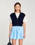 Maglione bicolor in lana e cashmere