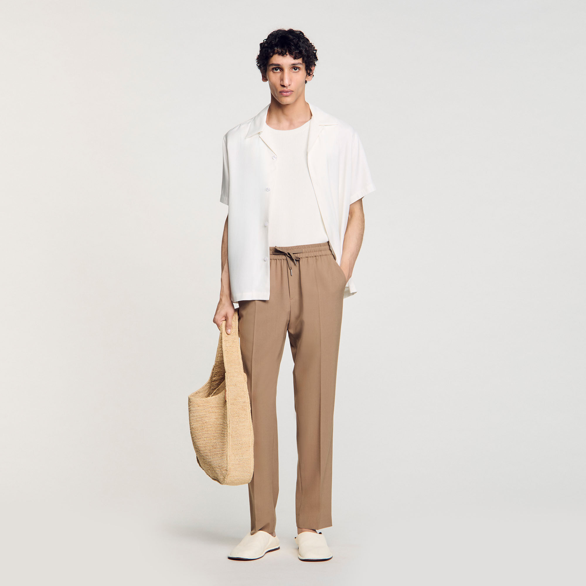 Pantaloni dritti elasticizzati