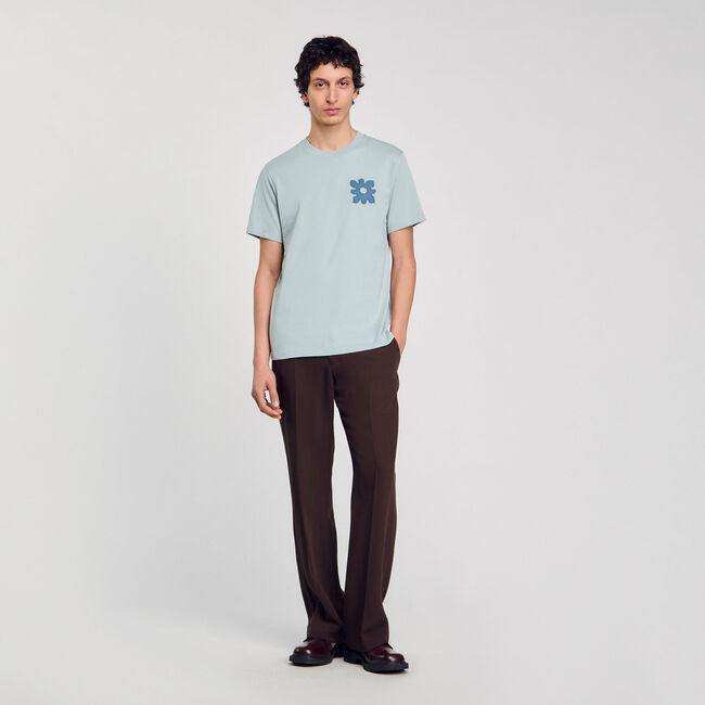 T-shirt con dettaglio a fiore