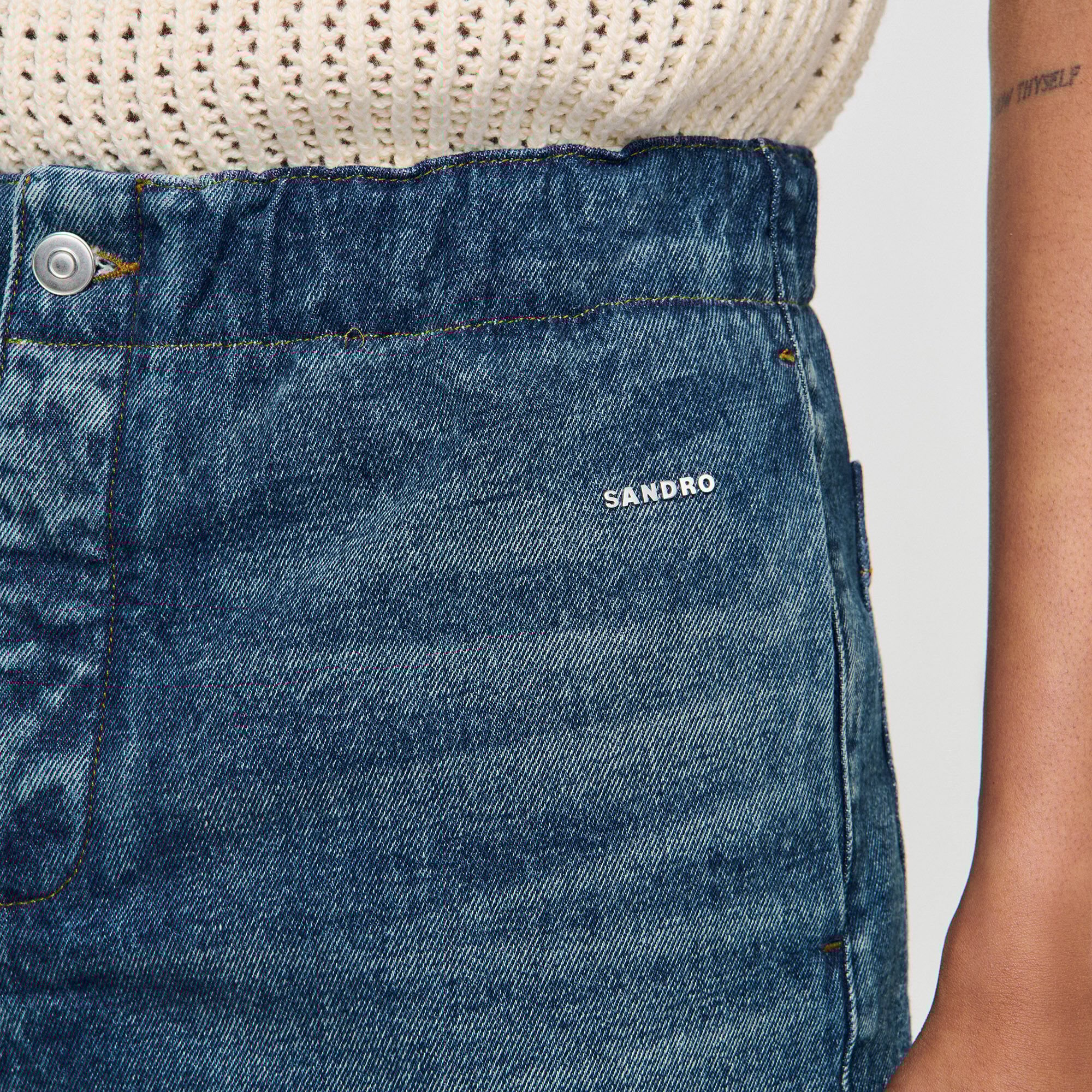 Shorts in denim elasticizzato