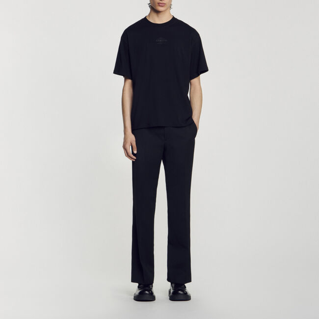 T-shirt con logo in gomma