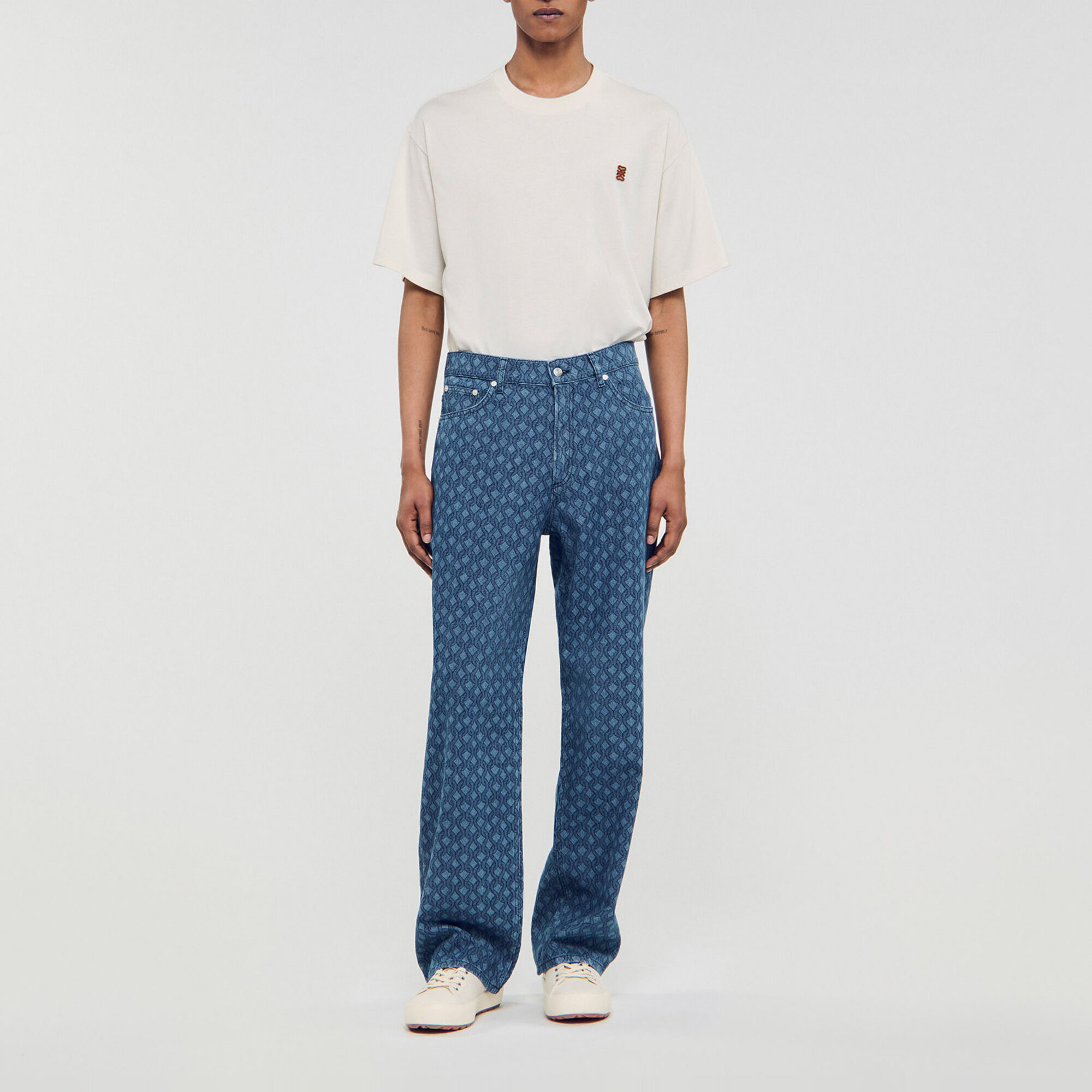 Jeans baggy a motivo corda - Uomo | Sandro