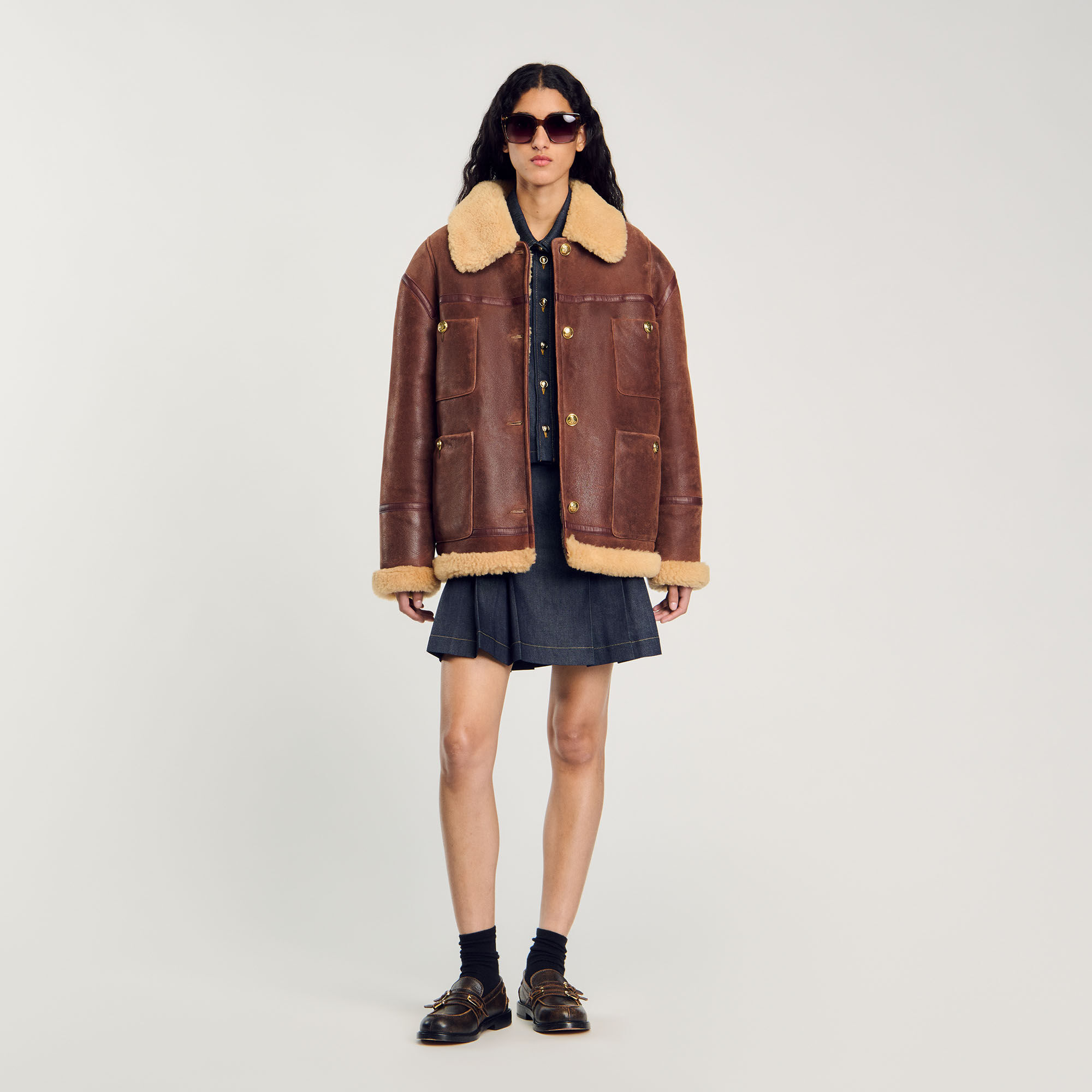 Cappotti in shearling da donna Sandro Paris