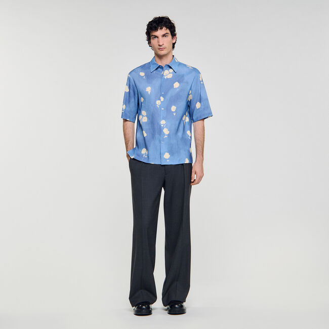 Camicia con stampa a fiori