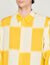 Camicia fluida con stampa a quadri