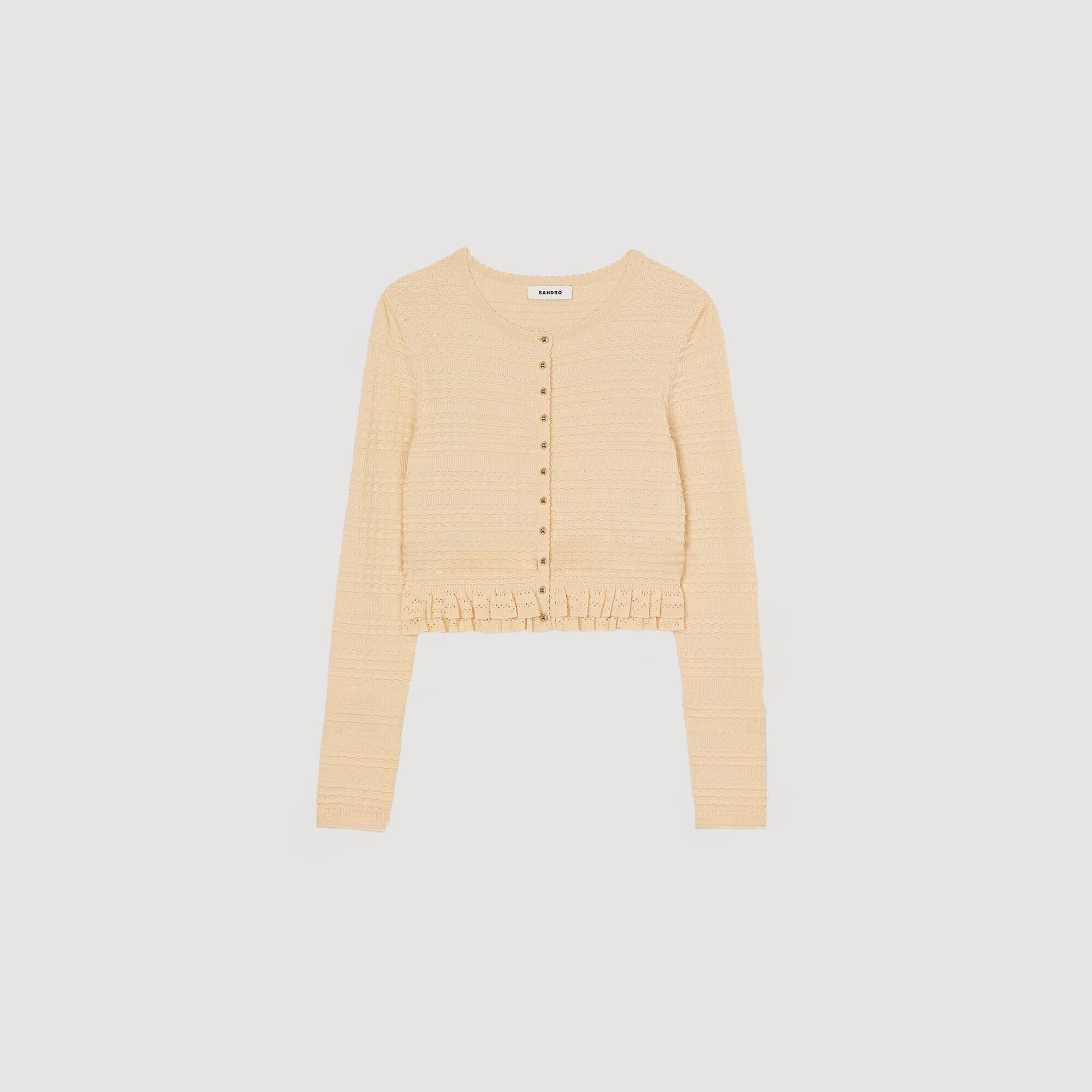 Cardigan con volant