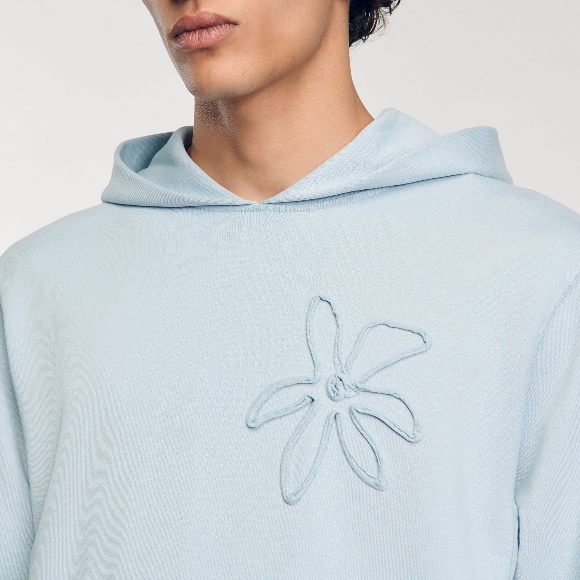 Felpa con cappuccio con fiore - Uomo | Sandro