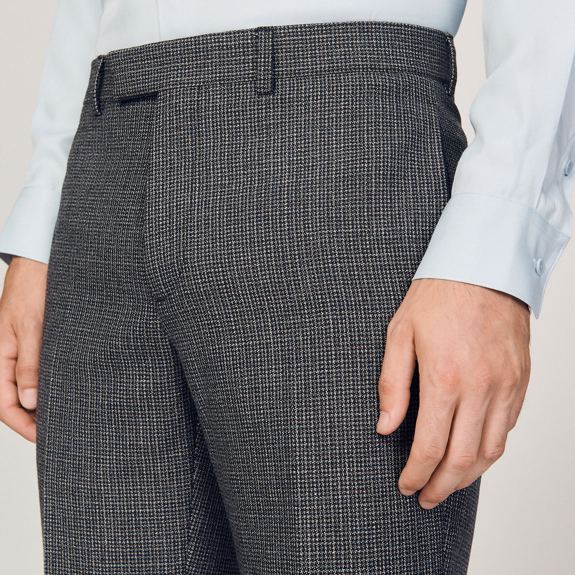 Pantaloni da completo in lana vergine
