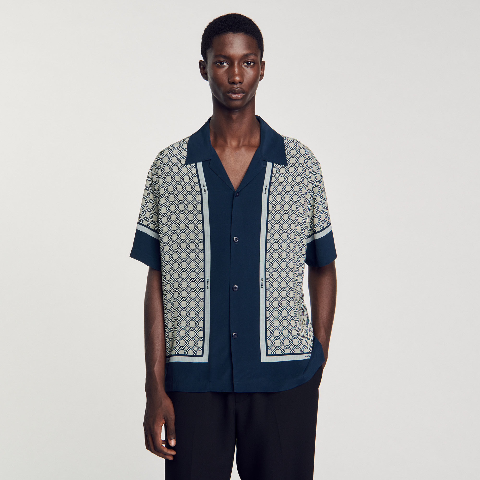 Camicia a maniche corte con stampa