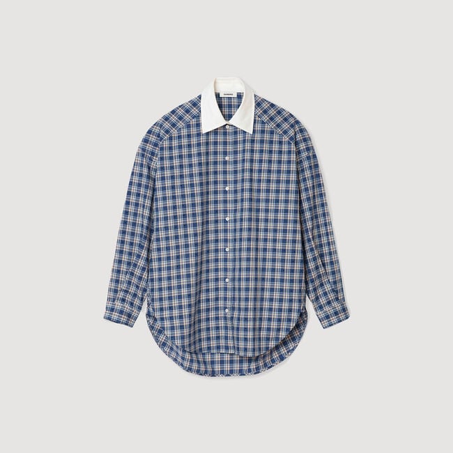 Camicia a quadri glitterata