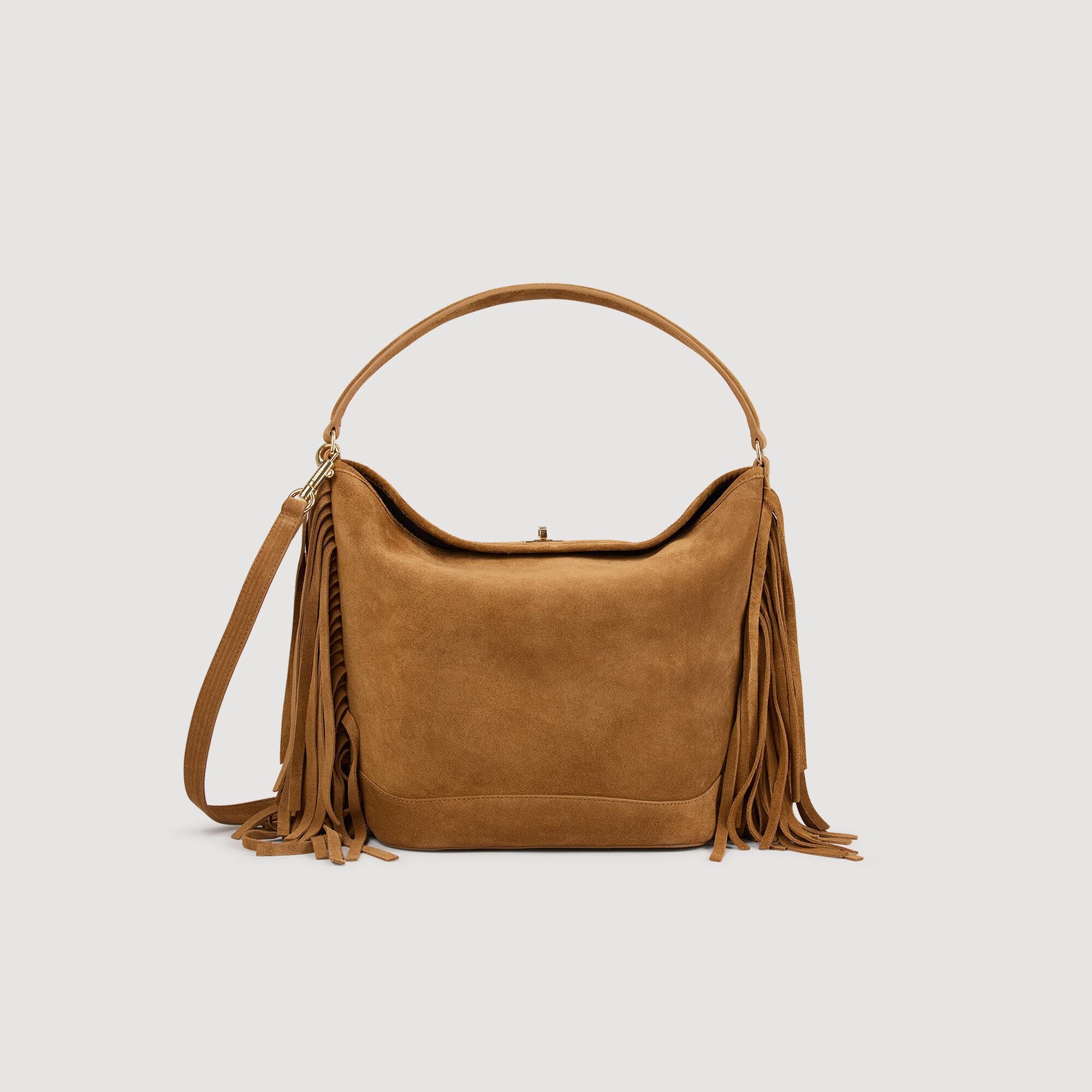 Borsa TANGOSO in camoscio frange
