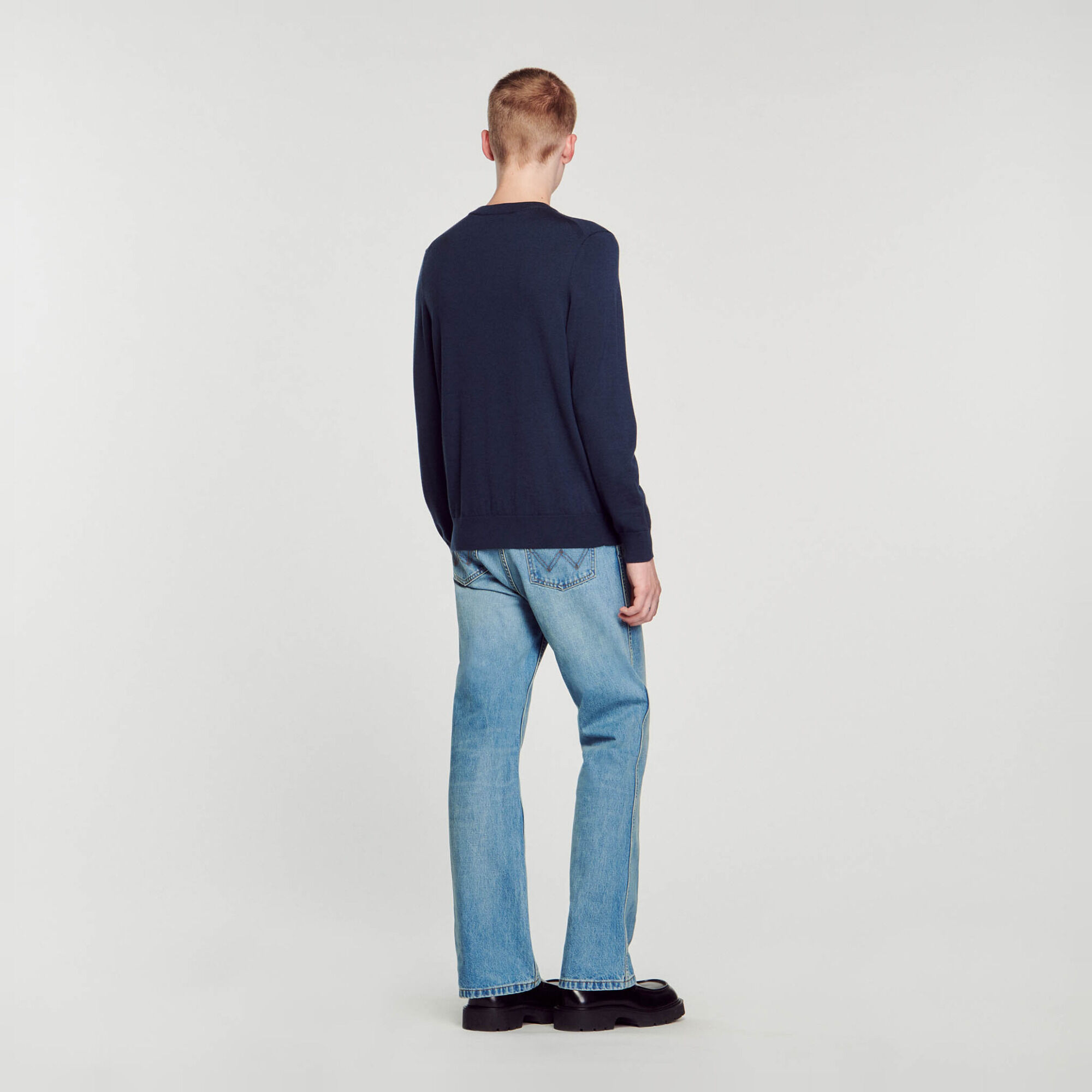 Pullover in maglia sottile in lana