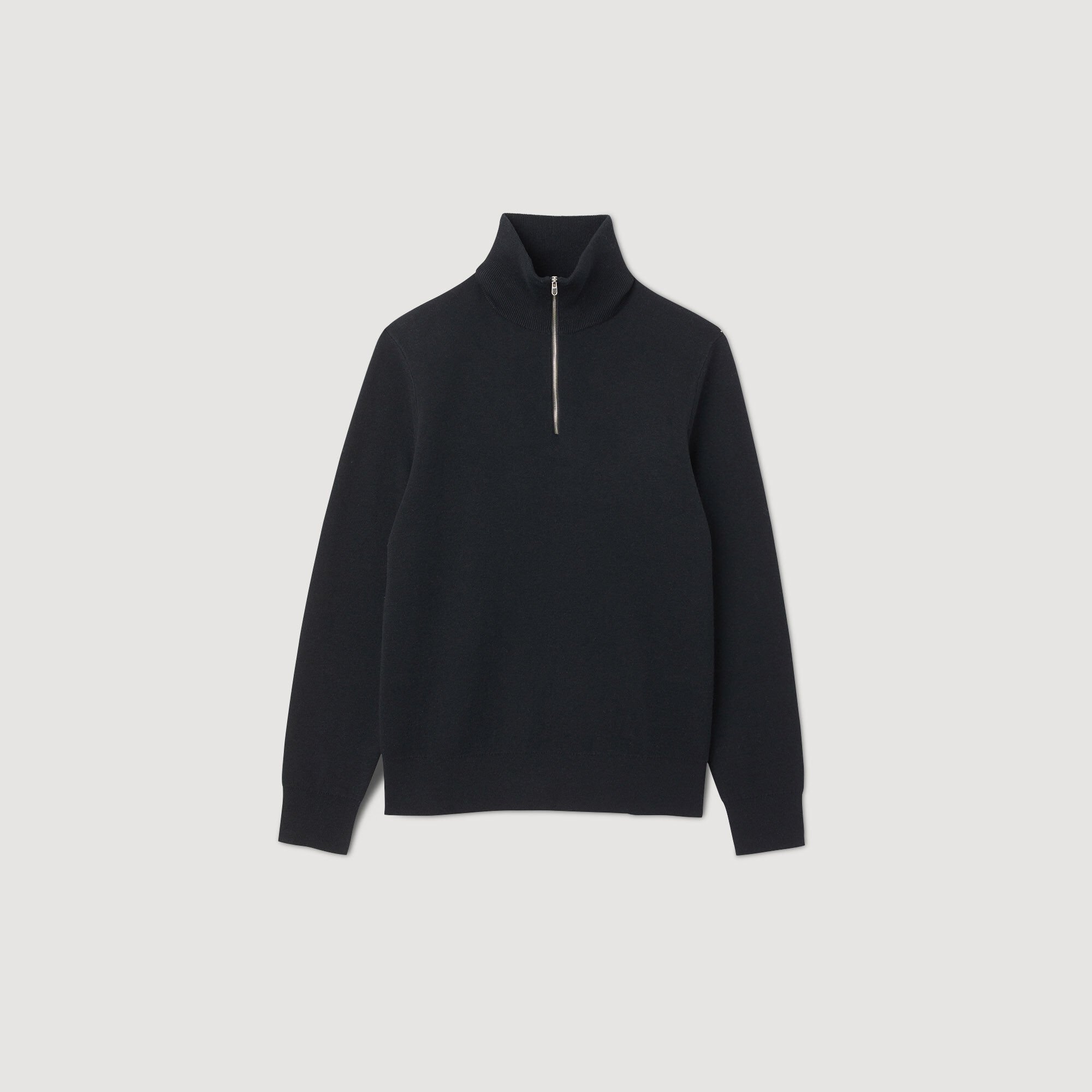Maglione con collo alto e chiusura a zip