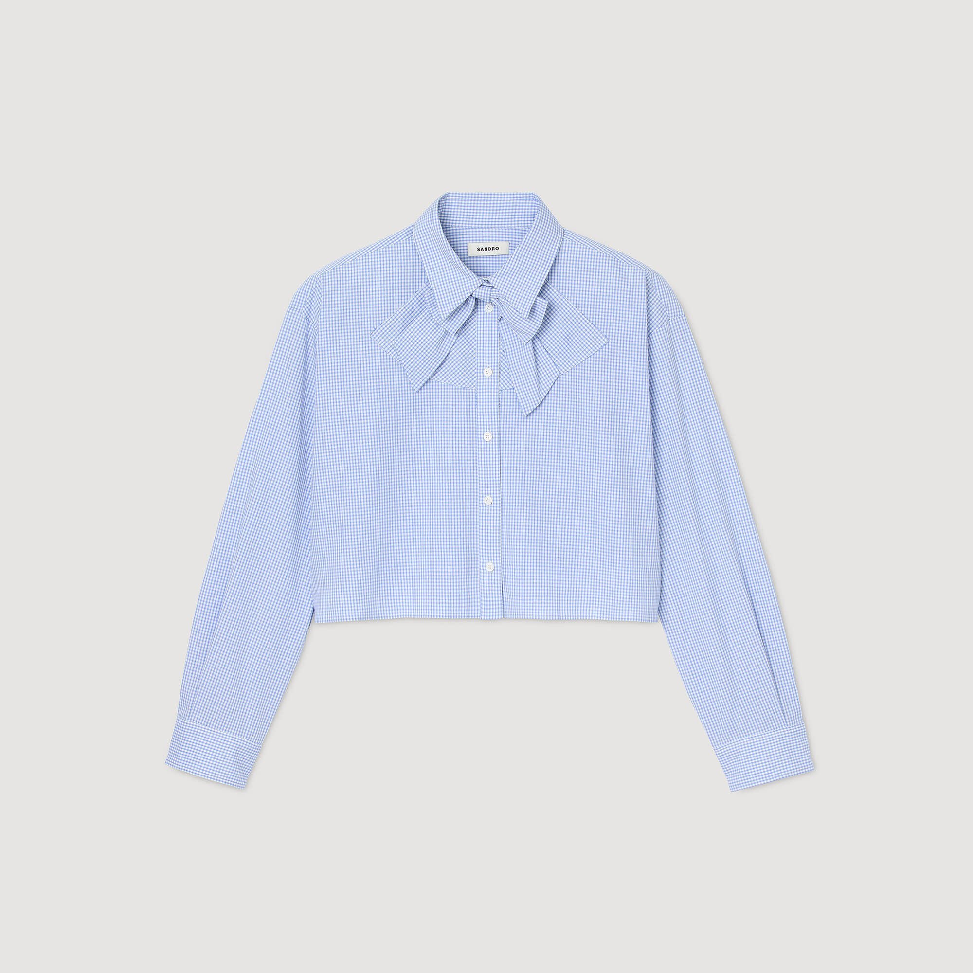 Camicia con colletto a nodo