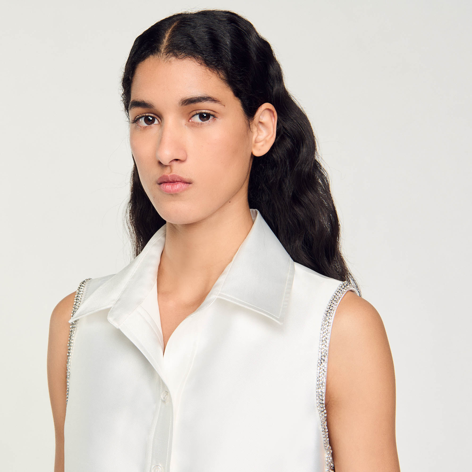 Camicia corta glitterata
