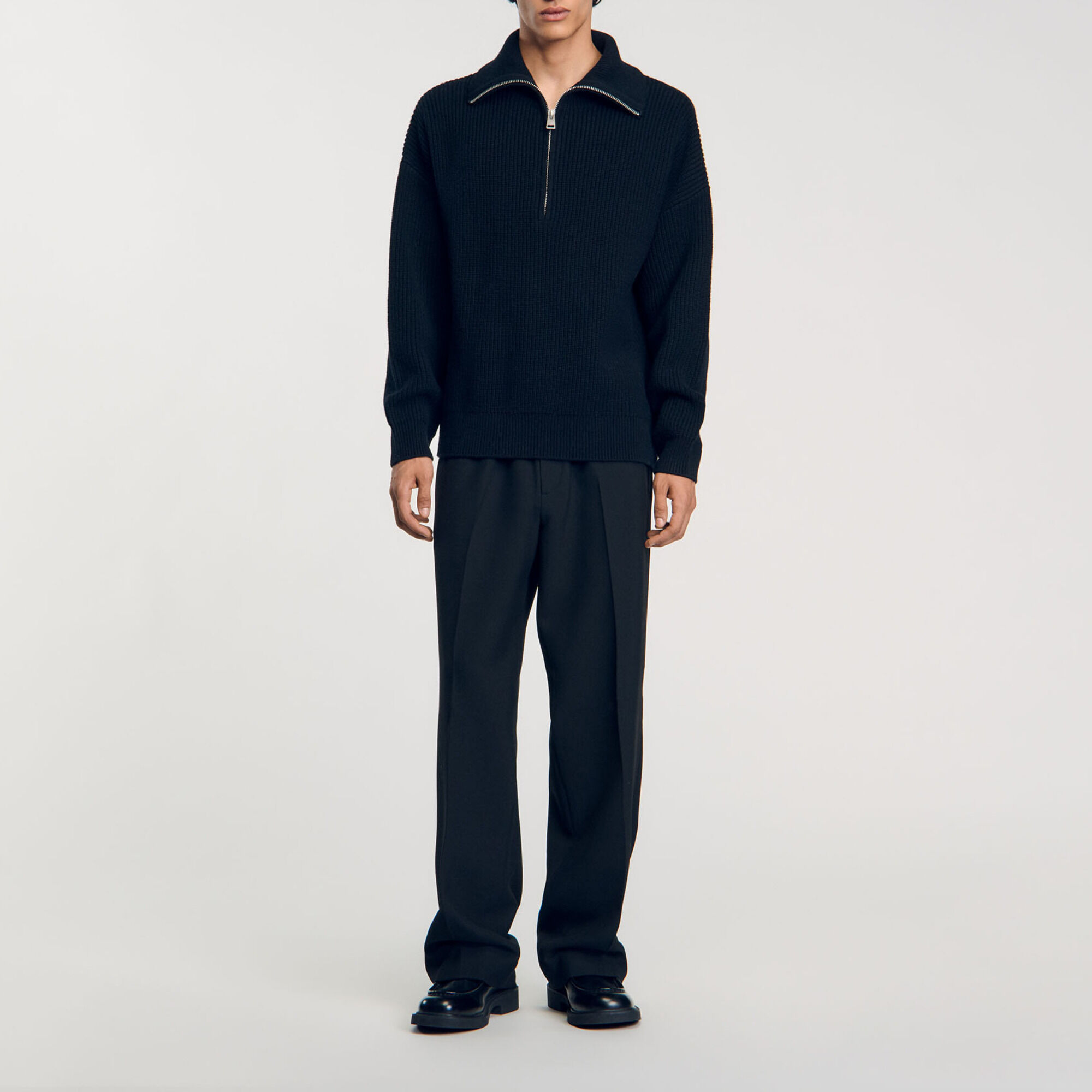 Maglione con collo con zip - Uomo | Sandro