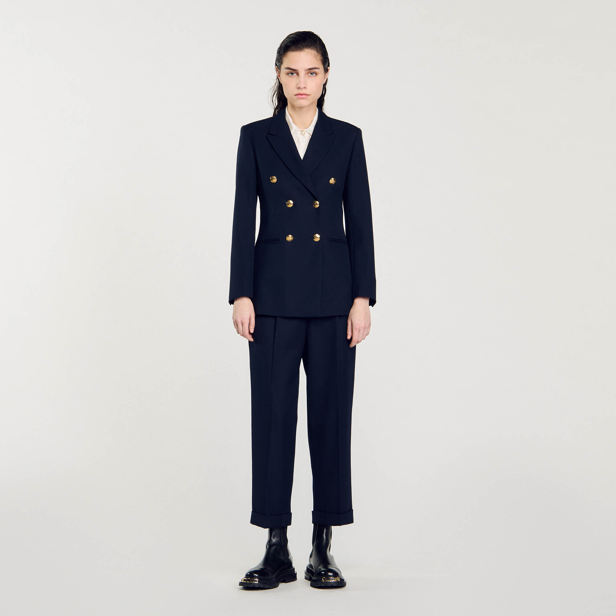Giacca tailleur con doppia abbottonatura