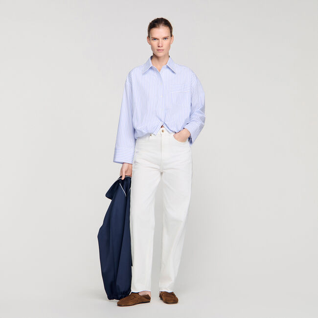 Camicia corta a righe