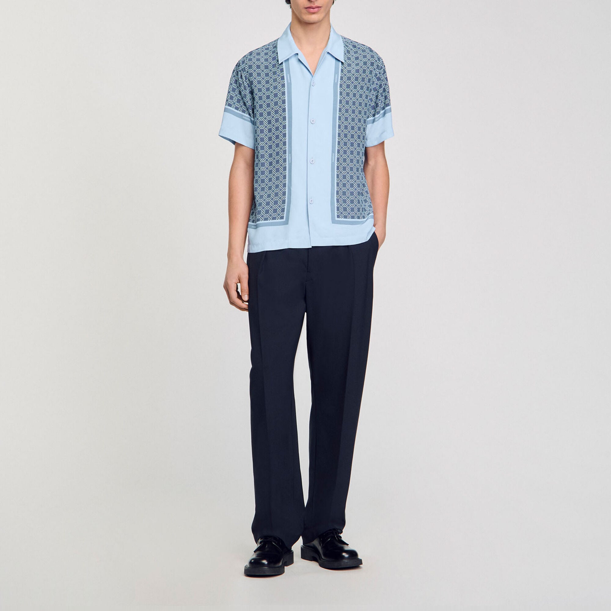 Camicia a maniche corte con stampa - Uomo | Sandro
