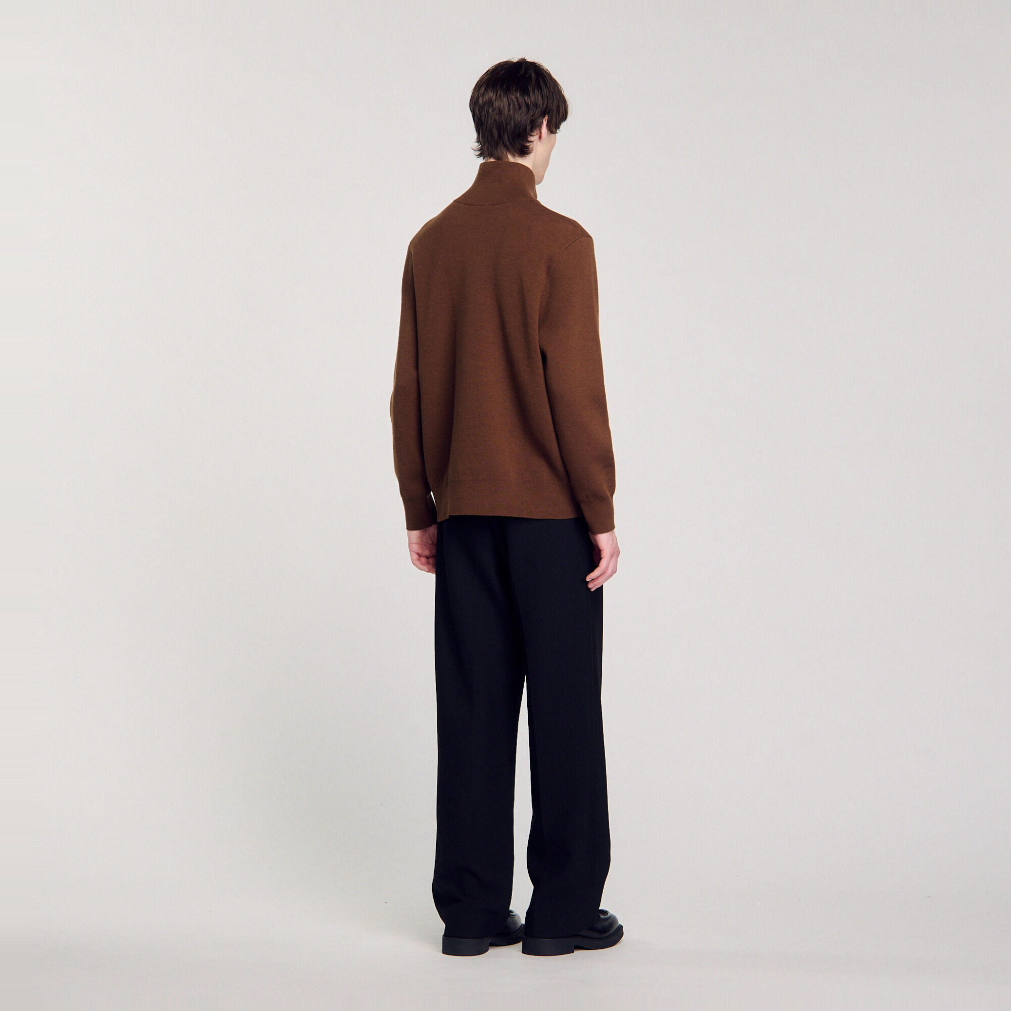 Maglione con collo alto e chiusura a zip - Uomo | Sandro