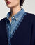 Cardigan con dettagli in denim