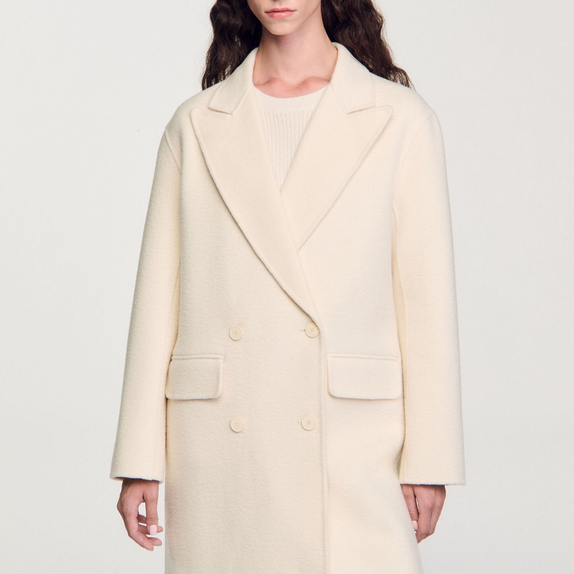 Cappotto lungo in misto lana