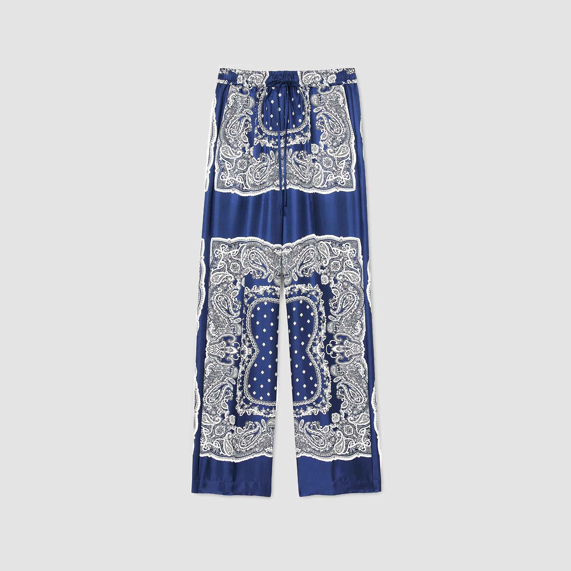 Pantaloni fluidi stampa a bandana
