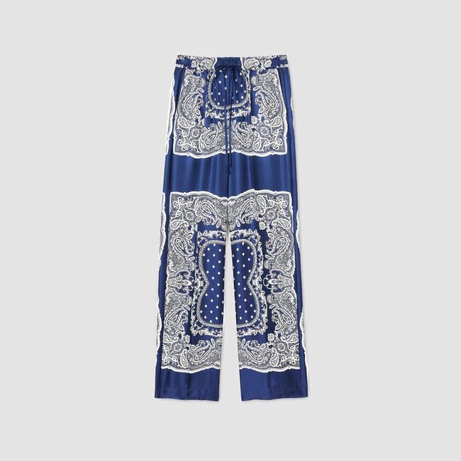 Pantaloni fluidi stampa a bandana