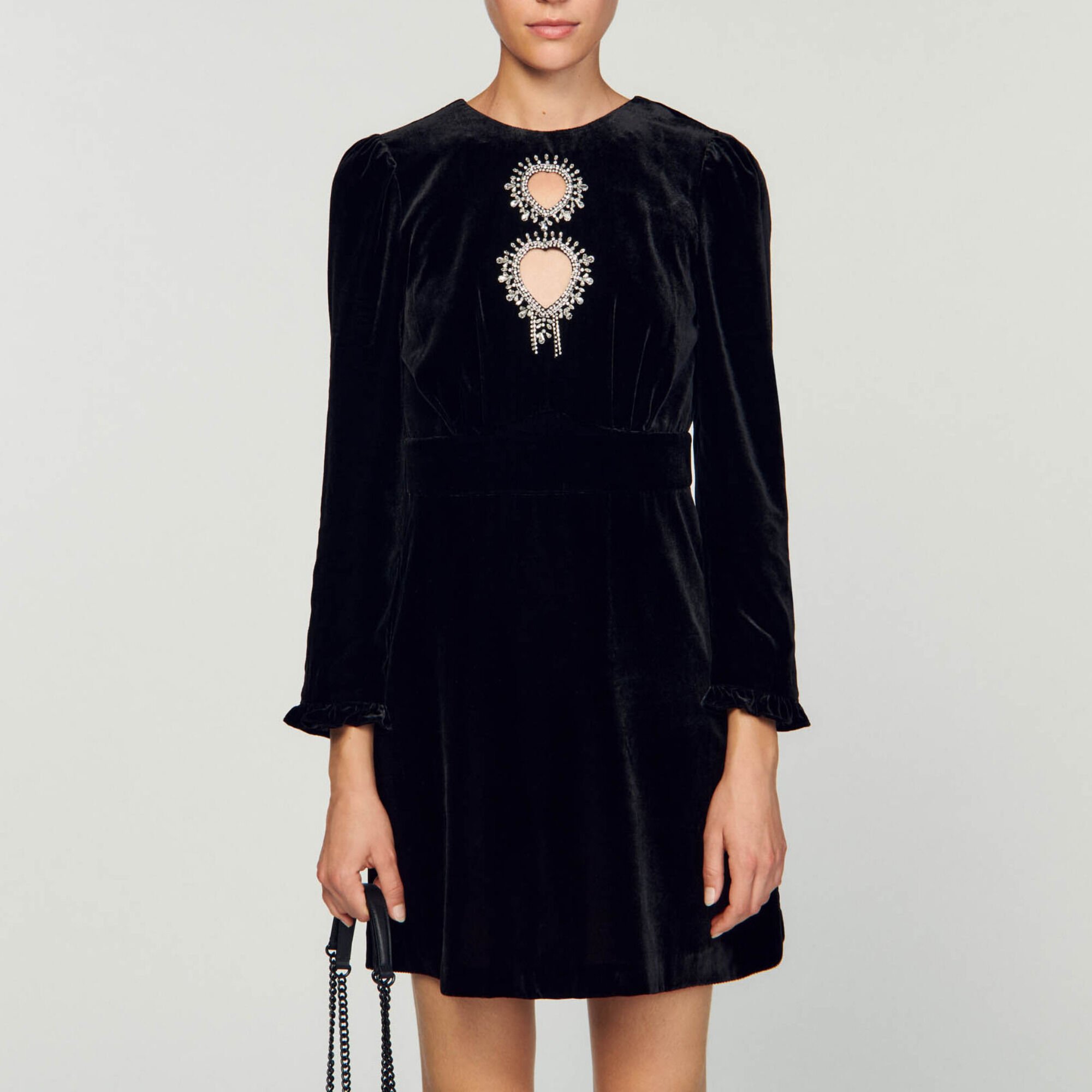 Abito corto con lustrini