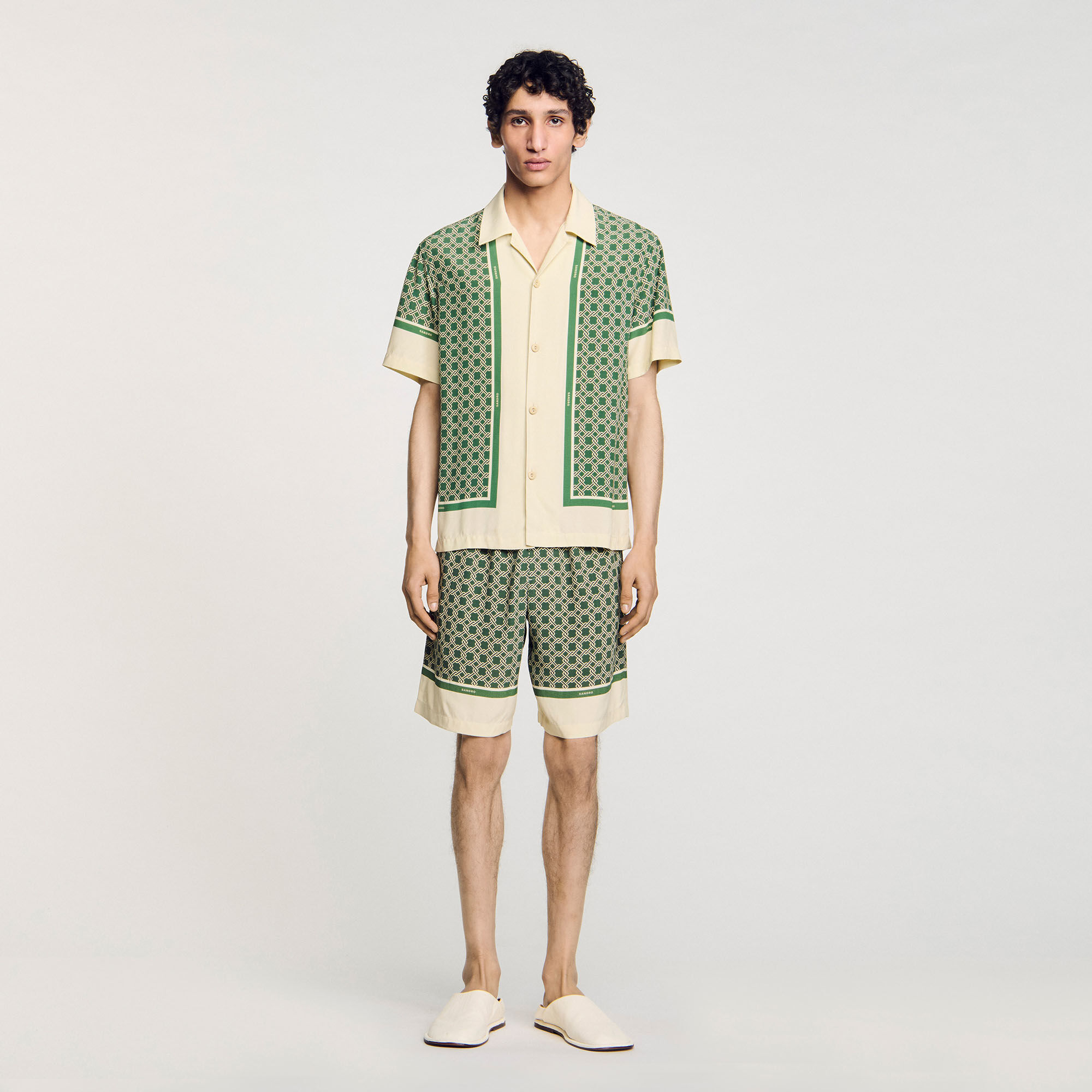 Camicia a maniche corte con stampa