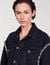 Giacca in jeans oversize con strass