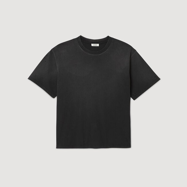 T-shirt con effetto usato