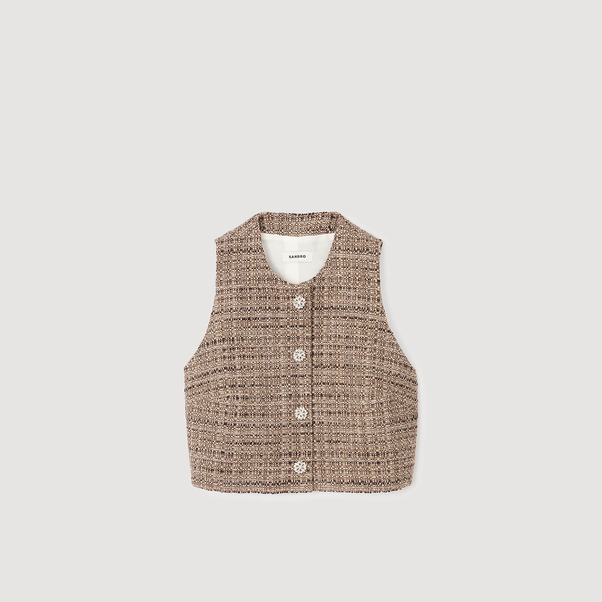 Top in tweed