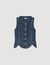 Top in denim decorato con strass