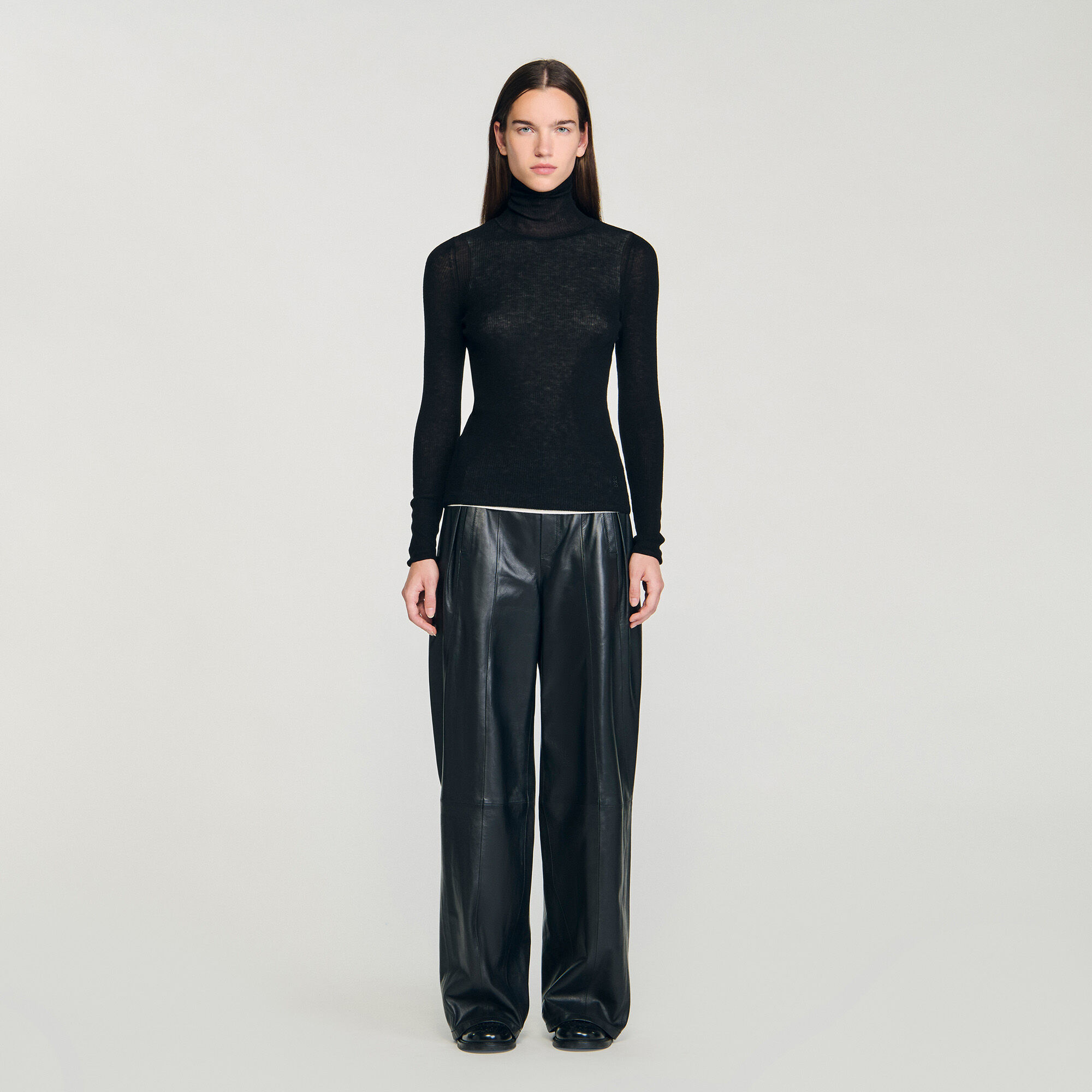 Maglione con collo alto 2 in 1