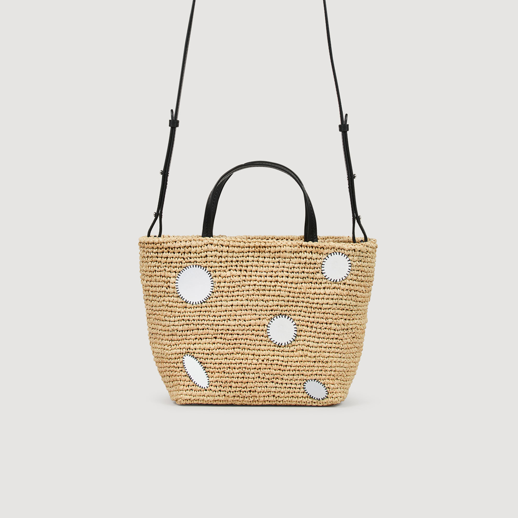 Basket bag in rafia
