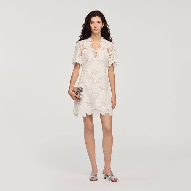Abito corto con stampa a fiori