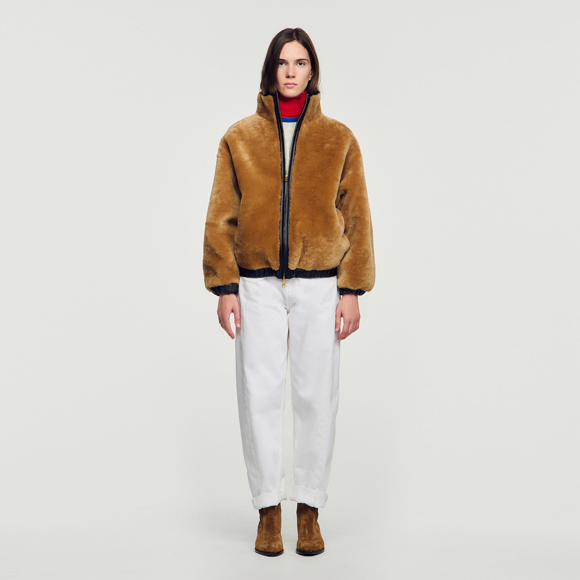 Giacca oversize in shearling - Donna | Sandro