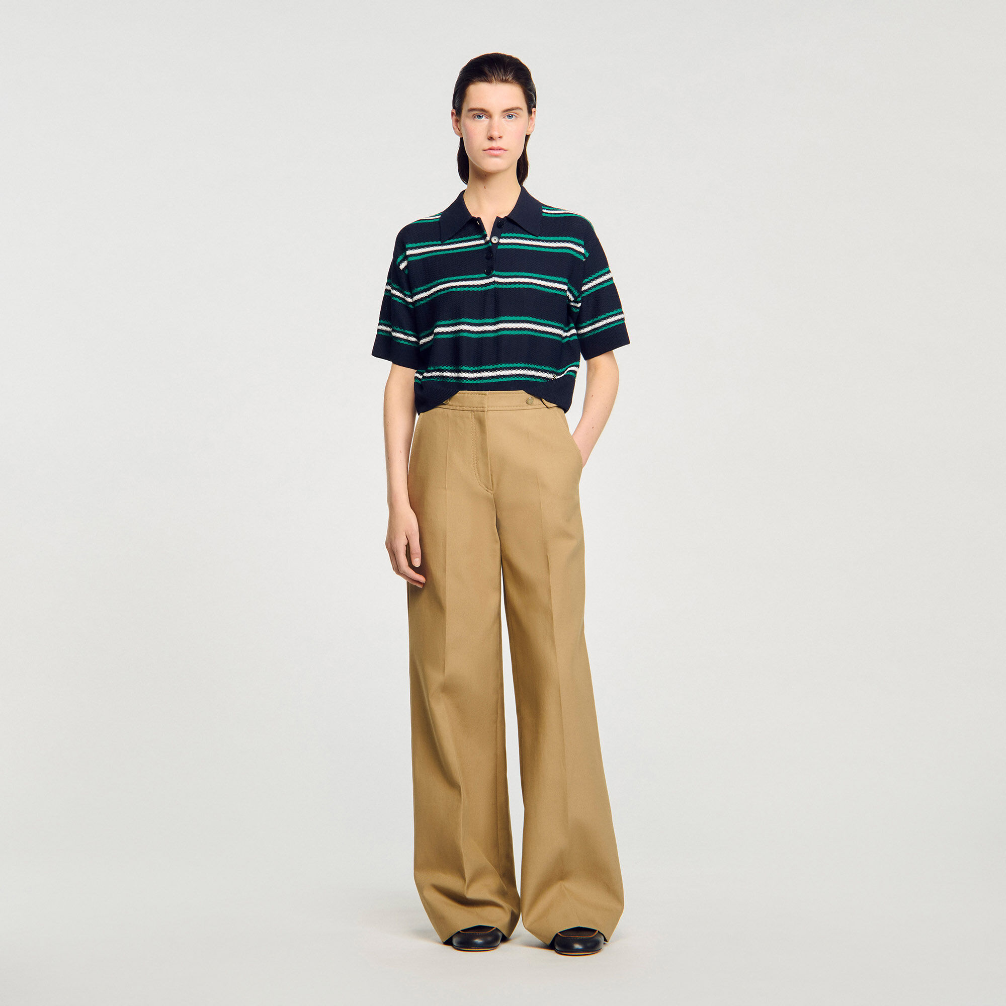 Maglione con colletto a polo