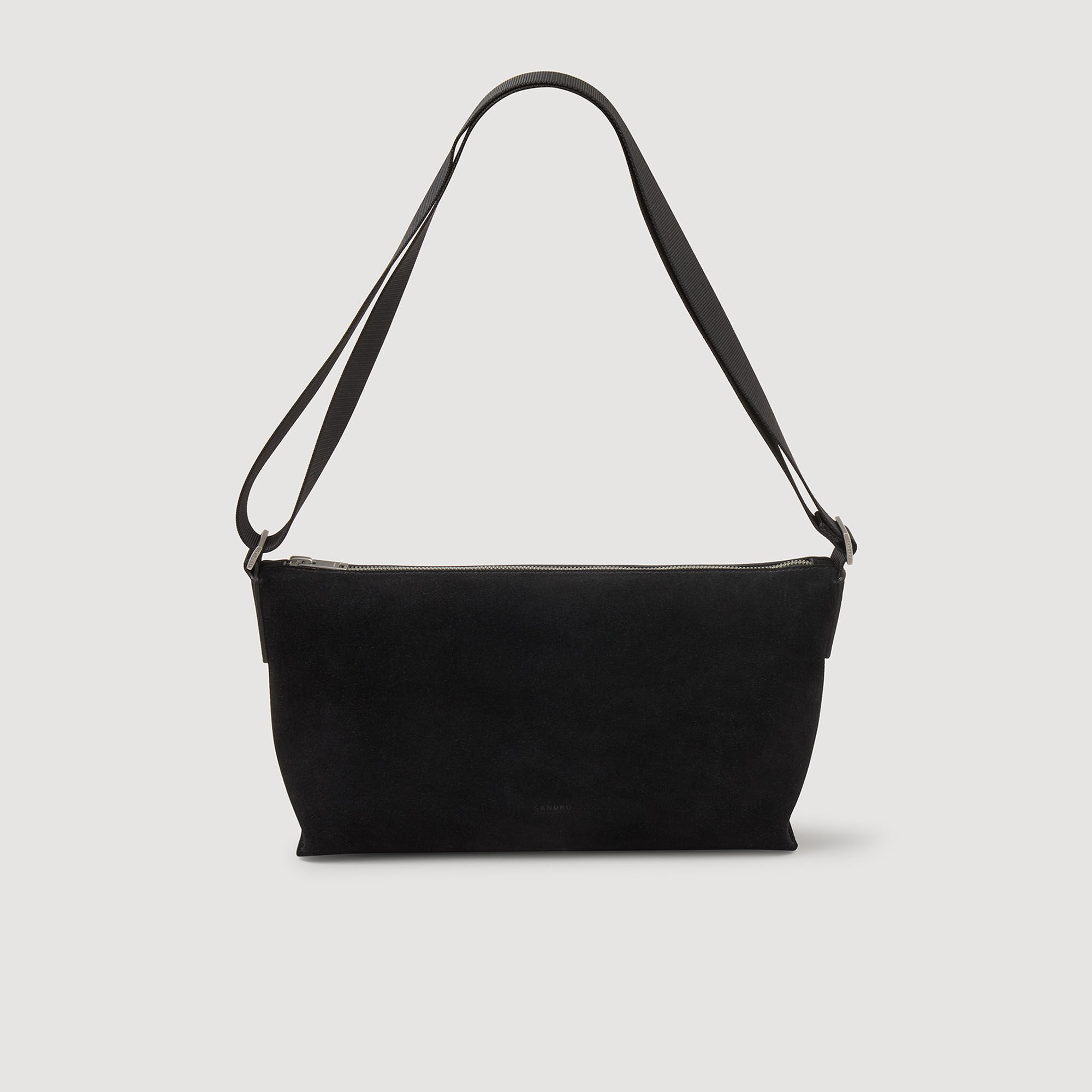 Hobo bag in crosta di pelle