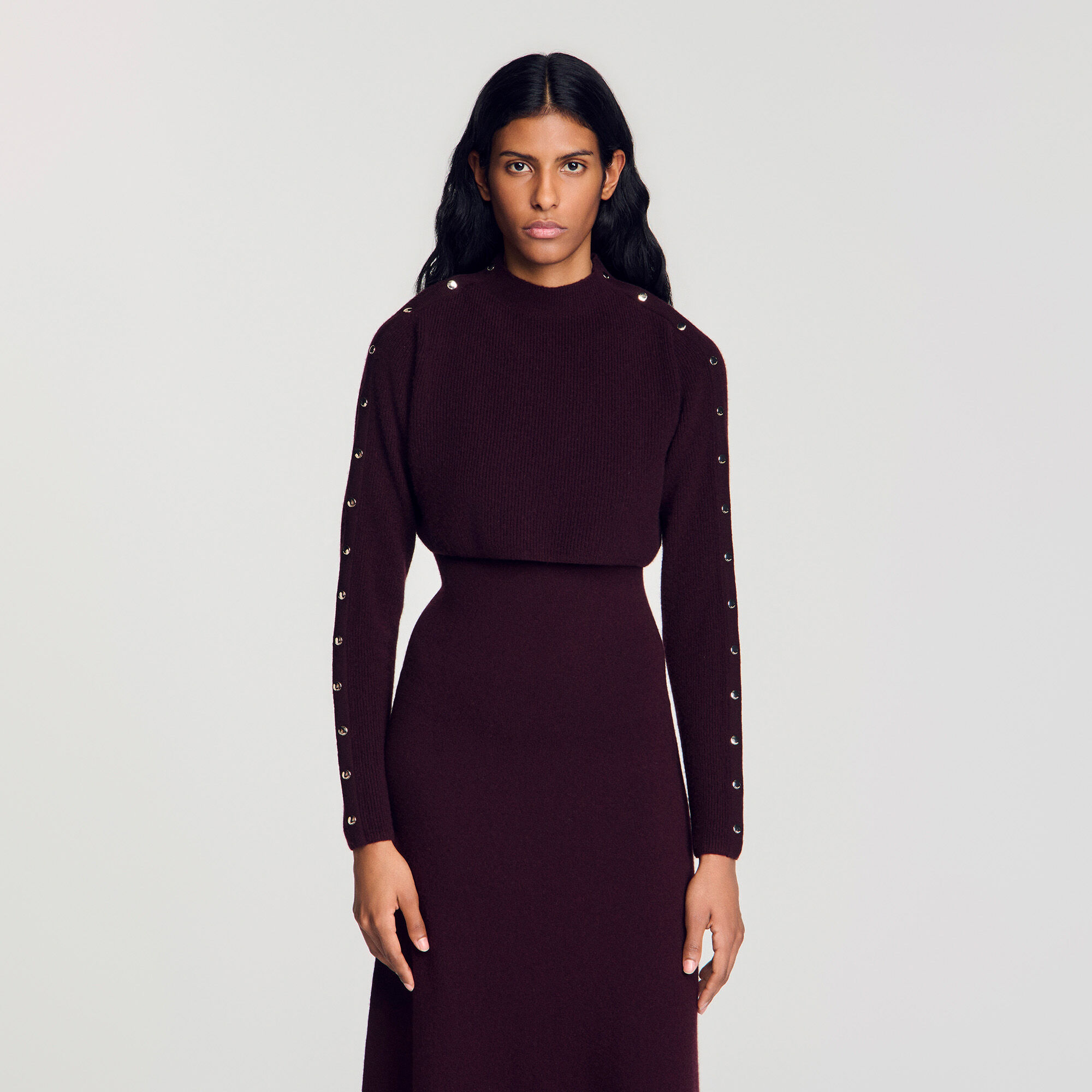 Abito lungo in maglia 2 in 1 - Donna | Sandro