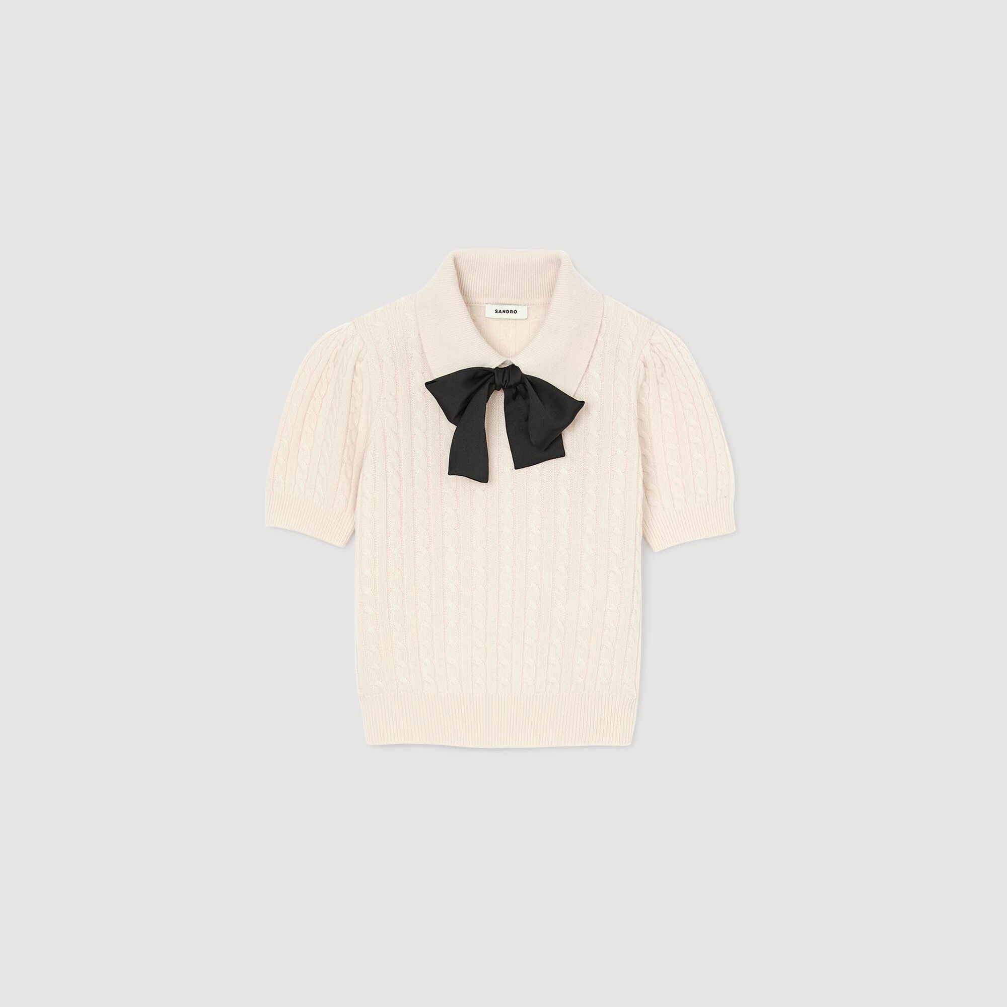 Maglione in maglia a colletto polo