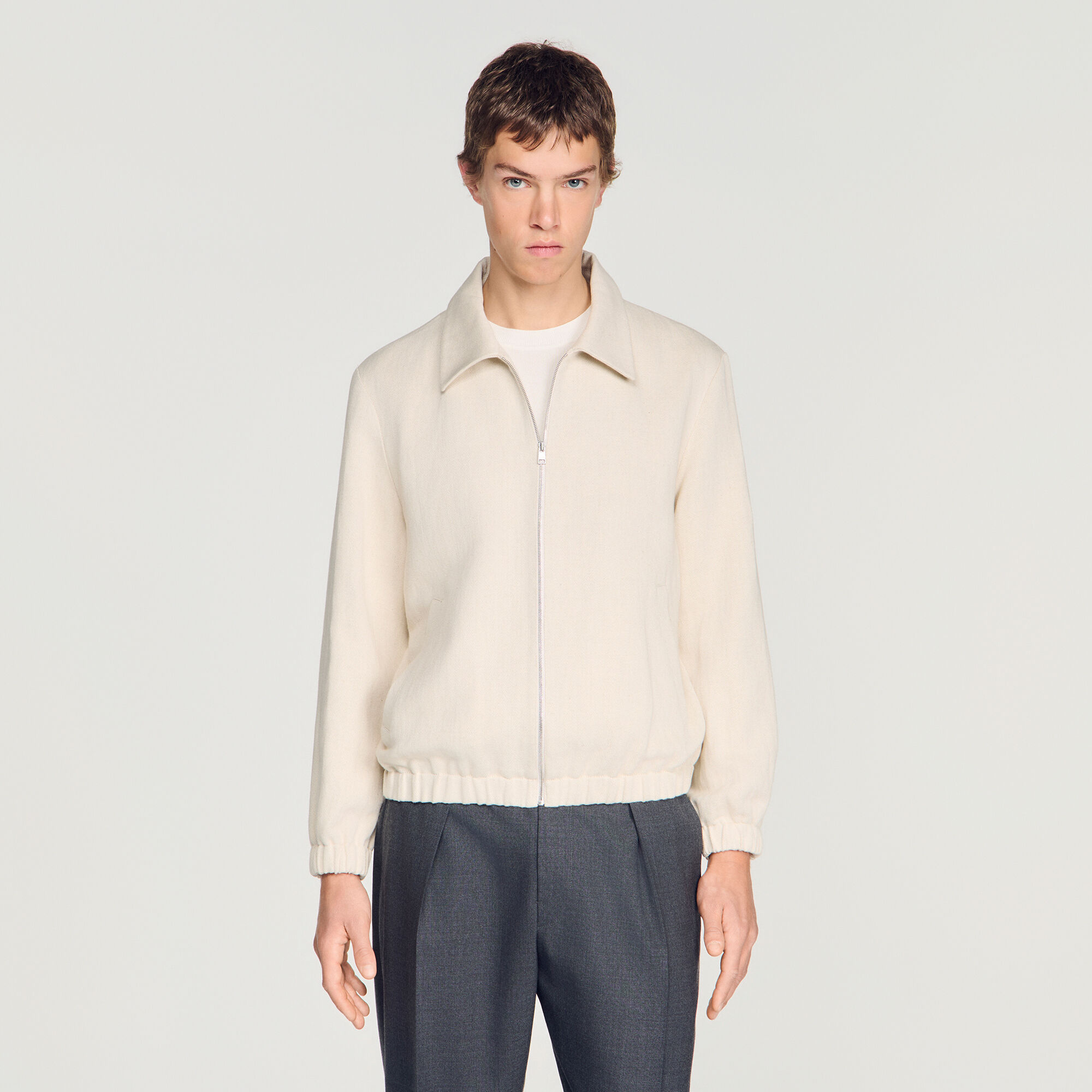 Giubbotto con zip in cotone