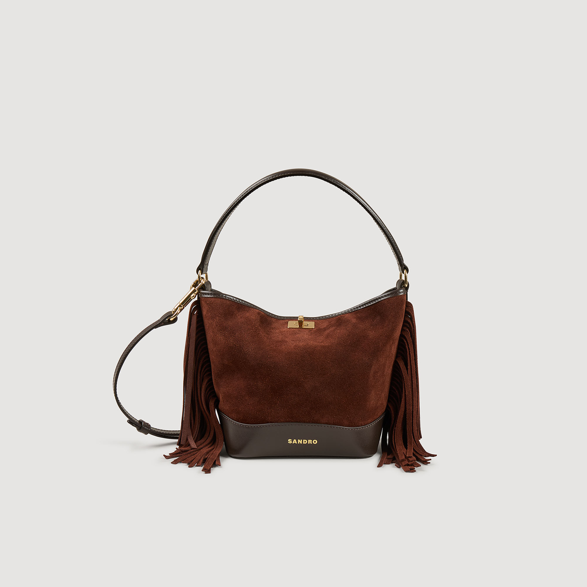 Borsa a secchiello TANGOSO frange