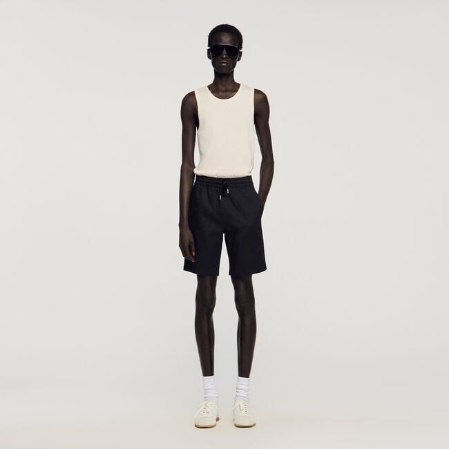 Shorts in cotone con vita elastica