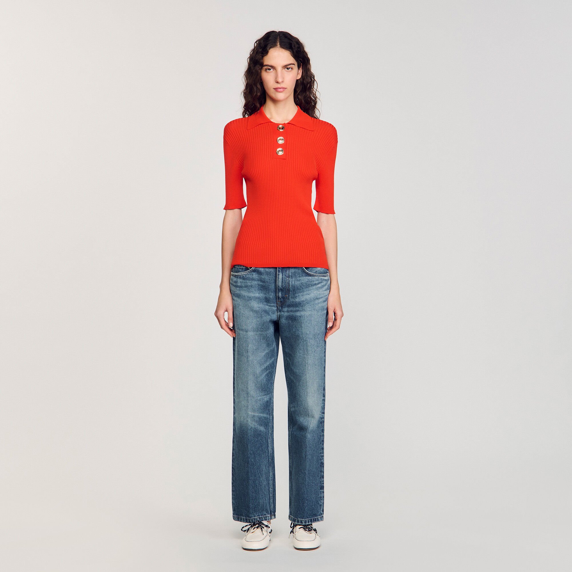 Maglione con colletto a polo
