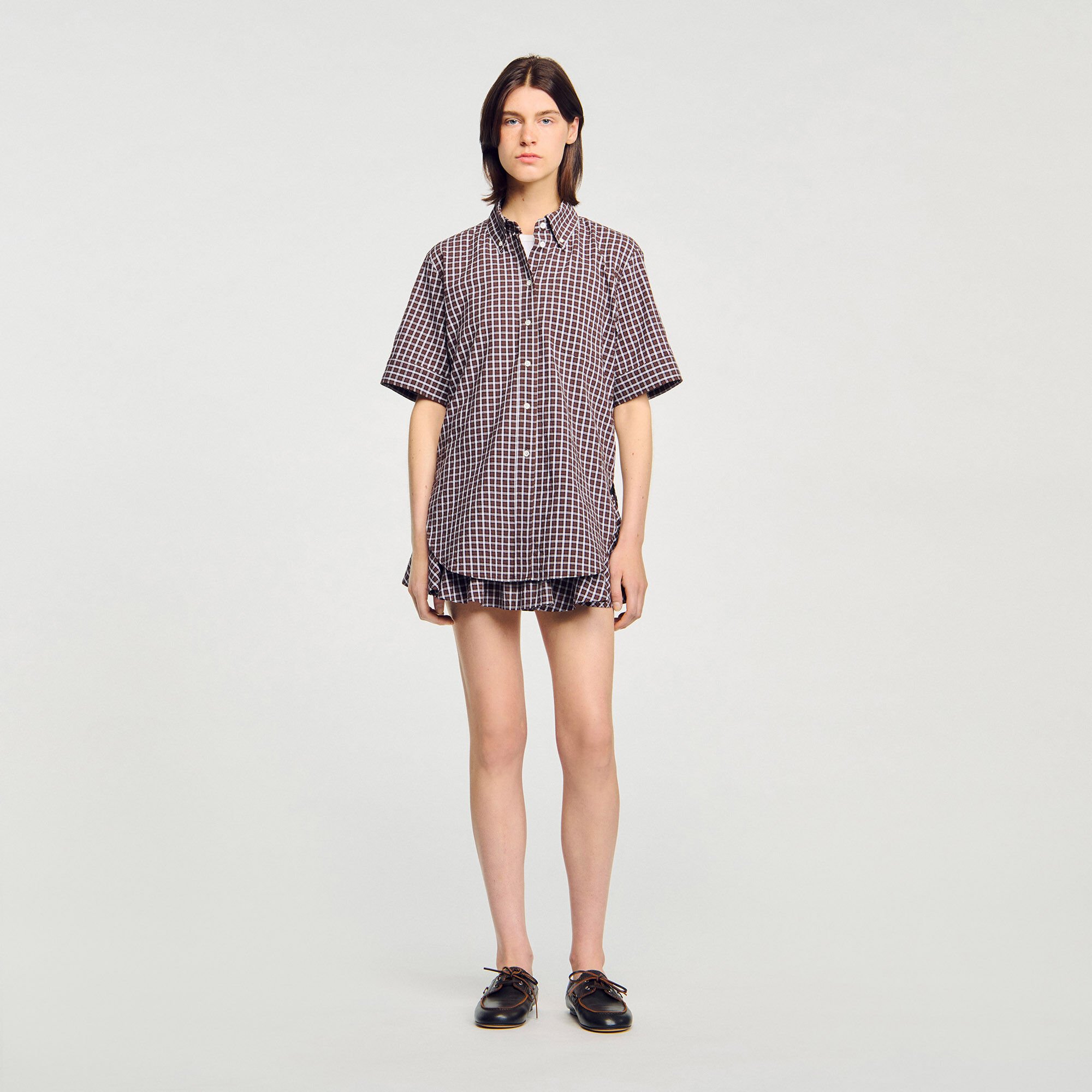 Camicia oversize a quadri